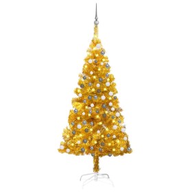 Beleuchteter Weihnachtsbaum mit Lichtern und Kugeln gold 120 cm von vidaXL, Weihnachtsbäume - Ref: Foro24-3077689, Preis: 41,...