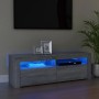 TV stand with LED lights in Sonoma gray color, 120x35x40 cm. by vidaXL, TV Furniture - Ref: Foro24-815688, Price: 80,78 €, Di...