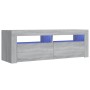 TV stand with LED lights in Sonoma gray color, 120x35x40 cm. by vidaXL, TV Furniture - Ref: Foro24-815688, Price: 80,78 €, Di...