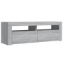 TV stand with LED lights in Sonoma gray color, 120x35x40 cm. by vidaXL, TV Furniture - Ref: Foro24-815688, Price: 80,78 €, Di...