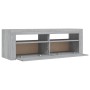 Mueble de TV con luces LED gris Sonoma 120x35x40 cm de vidaXL, Muebles TV - Ref: Foro24-815688, Precio: 84,52 €, Descuento: %