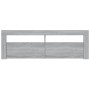 TV stand with LED lights in Sonoma gray color, 120x35x40 cm. by vidaXL, TV Furniture - Ref: Foro24-815688, Price: 80,78 €, Di...