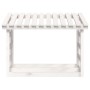 Solid white pine wood firewood rack 108x64.5x78 cm by vidaXL, Accessories for bags and firewood holders - Ref: Foro24-822443,...