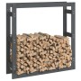 Firewood rack solid gray pine wood 100x25x100 cm by vidaXL, Accessories for bags and firewood holders - Ref: Foro24-822424, P...