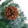 Mattierter Weihnachtsbaum mit Lichtern, Kugeln und Tannenzapfen 180 cm von vidaXL, Weihnachtsbäume - Ref: Foro24-3077700, Pre...