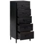 Cómoda de madera maciza de pino negro 42x35x110 cm de vidaXL, Cajoneras - Ref: Foro24-349928, Precio: 203,70 €, Descuento: %