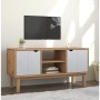 Mueble TV OTTA madera maciza pino marrón blanco 113,5x43x57 cm de vidaXL, Muebles TV - Ref: Foro24-348596, Precio: 93,25 €, D...