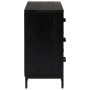 Cómoda de madera maciza pino reciclada negro 75x35x70 cm de vidaXL, Cajoneras - Ref: Foro24-349926, Precio: 211,69 €, Descuen...