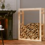 Firewood rack solid pine wood 80x25x100 cm by vidaXL, Accessories for bags and firewood holders - Ref: Foro24-822417, Price: ...