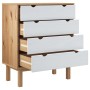 Cajonera OTTA madera maciza pino marrón y blanco 76,5x39,5x90cm de vidaXL, Cajoneras - Ref: Foro24-348584, Precio: 167,38 €, ...