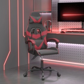 Drehbarer Gaming-Stuhl aus schwarzem und weinrotem Kunstleder von vidaXL, Gaming-Stühle - Ref: Foro24-349550, Preis: 123,99 €...