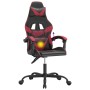 Silla gaming giratoria cuero sintético negro y rojo vino tinto de vidaXL, Sillones para videojuegos - Ref: Foro24-349550, Pre...