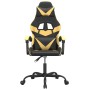 Silla gaming giratoria cuero sintético negro y dorado de vidaXL, Sillones para videojuegos - Ref: Foro24-349545, Precio: 112,...