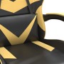 Silla gaming giratoria cuero sintético negro y dorado de vidaXL, Sillones para videojuegos - Ref: Foro24-349545, Precio: 112,...