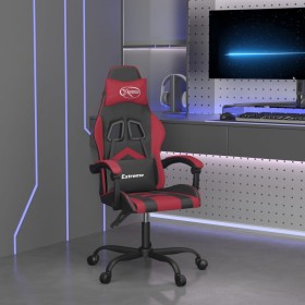 Silla gaming giratoria cuero sintético negro y rojo vino tinto de vidaXL, Sillones para videojuegos - Ref: Foro24-349598, Pre...