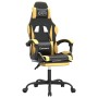 Swivel gaming chair footrest synthetic leather black gold by vidaXL, Gaming chairs - Ref: Foro24-349581, Price: 123,65 €, Dis...