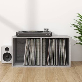 Gray plywood vinyl record box 71x34x36cm by vidaXL, CD and DVD storage - Ref: Foro24-815253, Price: 50,66 €, Discount: %