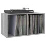 Caja para discos de vinilo madera contrachapada gris 71x34x36cm de vidaXL, Almacenamiento para CD y DVD - Ref: Foro24-815253,...