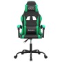 Black and green synthetic leather swivel gaming chair by vidaXL, Gaming chairs - Ref: Foro24-349570, Price: 115,03 €, Discoun...