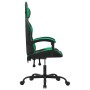 Black and green synthetic leather swivel gaming chair by vidaXL, Gaming chairs - Ref: Foro24-349570, Price: 115,03 €, Discoun...