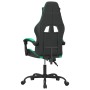 Black and green synthetic leather swivel gaming chair by vidaXL, Gaming chairs - Ref: Foro24-349570, Price: 115,03 €, Discoun...