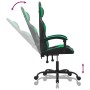 Silla gaming giratoria cuero sintético negro y verde de vidaXL, Sillones para videojuegos - Ref: Foro24-349570, Precio: 115,0...