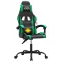 Black and green synthetic leather swivel gaming chair by vidaXL, Gaming chairs - Ref: Foro24-349570, Price: 115,03 €, Discoun...