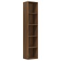 Estantería madera contrachapada roble marrón 40x30x189 cm de vidaXL, Librerías y estanterías - Ref: Foro24-815437, Precio: 66...