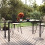 Mesa comedor jardín acero y vidrio templado negro 160x80x74 cm de vidaXL, Mesas de jardín - Ref: Foro24-319283, Precio: 212,1...