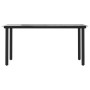 Mesa comedor jardín acero y vidrio templado negro 160x80x74 cm de vidaXL, Mesas de jardín - Ref: Foro24-319283, Precio: 211,9...