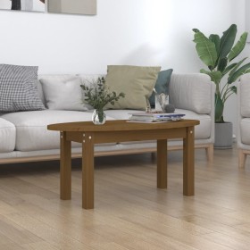 Mesa de centro madera maciza de pino marrón miel 80x40x35 cm de vidaXL, Mesas de centro - Ref: Foro24-822350, Precio: 46,09 €...