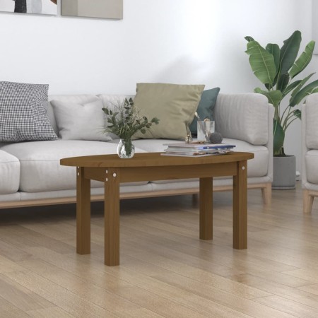 Mesa de centro madera maciza de pino marrón miel 80x40x35 cm de vidaXL, Mesas de centro - Ref: Foro24-822350, Precio: 46,06 €...