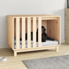 Hundehütte aus massivem Kiefernholz 90x60x67 cm von vidaXL, Hundehütten - Ref: Foro24-822486, Preis: 148,23 €, Rabatt: %