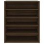 Schuhschrank aus braunem Eichensperrholz, 60 x 35 x 70 cm von vidaXL, Schuhregale und Schuhorganisatoren - Ref: Foro24-816016...