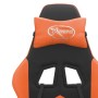 Drehbarer Gaming-Stuhl mit Fußstütze aus Kunstleder in Schwarz und Orange von vidaXL, Gaming-Stühle - Ref: Foro24-349609, Pre...