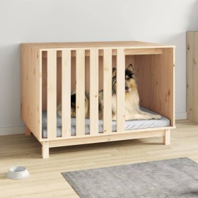 Caseta para perros madera maciza de pino 100x70x72 cm de vidaXL, Casetas para perros - Ref: Foro24-822491, Precio: 167,59 €, ...