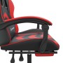 Drehbarer Gaming-Stuhl und Fußstütze aus schwarzem rotem Kunstleder von vidaXL, Gaming-Stühle - Ref: Foro24-349604, Preis: 13...