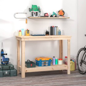 Solid pine wood workbench 110x50x80 cm by vidaXL, Work tables - Ref: Foro24-822501, Price: 90,99 €, Discount: %