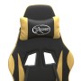 Silla gaming giratoria cuero sintético negro y dorado de vidaXL, Sillones para videojuegos - Ref: Foro24-349569, Precio: 116,...