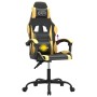 Drehbarer Gaming-Stuhl aus schwarzem und goldenem Kunstleder von vidaXL, Gaming-Stühle - Ref: Foro24-349569, Preis: 116,09 €,...