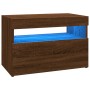 TV cabinets with LED lights 2 units brown oak 60x35x40 cm by vidaXL, TV Furniture - Ref: Foro24-815683, Price: 56,06 €, Disco...