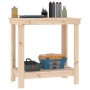 Solid pine wood workbench 80x50x80 cm by vidaXL, Work tables - Ref: Foro24-822496, Price: 72,32 €, Discount: %