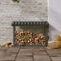 Solid gray pine firewood rack 108x64.5x78 cm by vidaXL, Accessories for bags and firewood holders - Ref: Foro24-822444, Price...