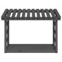 Solid gray pine firewood rack 108x64.5x78 cm by vidaXL, Accessories for bags and firewood holders - Ref: Foro24-822444, Price...