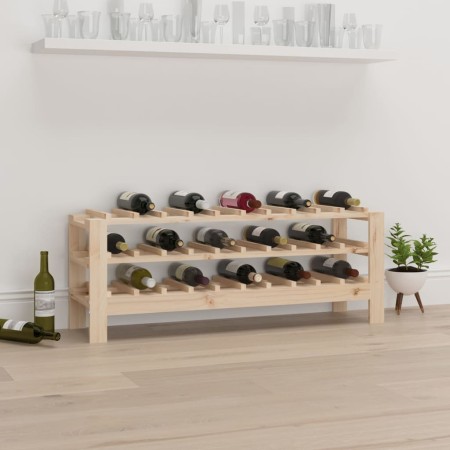 Solid pine wood bottle rack 109.5x30x42 cm by vidaXL, Wine racks - Ref: Foro24-822551, Price: 48,17 €, Discount: %