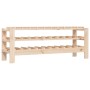 Solid pine wood bottle rack 109.5x30x42 cm by vidaXL, Wine racks - Ref: Foro24-822551, Price: 48,17 €, Discount: %