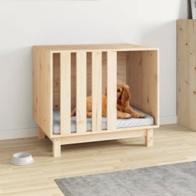 Caseta para perros madera maciza de pino 70x50x62 cm de vidaXL, Casetas para perros - Ref: Foro24-822481, Precio: 92,99 €, De...