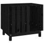 Caseta para perros madera maciza de pino negro 70x50x62 cm de vidaXL, Casetas para perros - Ref: Foro24-822485, Precio: 111,6...