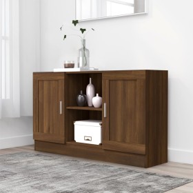 Brown oak plywood sideboard 120x30.5x70 cm by vidaXL, Sideboards - Ref: Foro24-815626, Price: 104,05 €, Discount: %