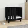 Caseta para perros madera maciza de pino negro 60x45x57 cm de vidaXL, Casetas para perros - Ref: Foro24-822480, Precio: 83,99...